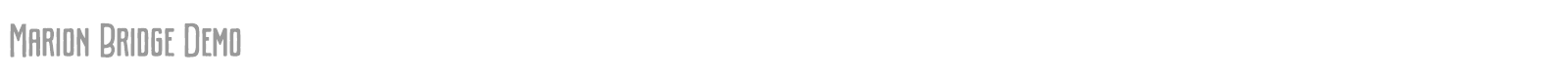 Marion Bridge font preview